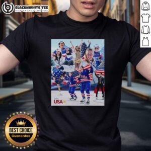 Official Olympics Team USA Dominated T-Shirt featuring patriotic design and vibrant colors celebrating Team USA.