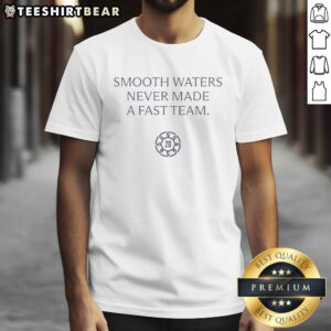 Official USRowing Smooth Waters Never Made A Fast Team F&B T-Shirt featuring a stylish design for rowing enthusiasts.