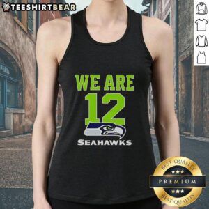 Stylish Hot We Are 12 Seattle Seahawks tank top for fans, featuring team colors and logo, perfect for game day wear.