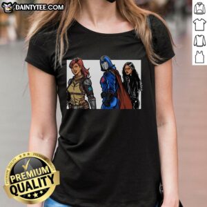 Alt Text: Funny The Distracted Commander Ladies Tee featuring a humorous graphic design perfect for casual wear.