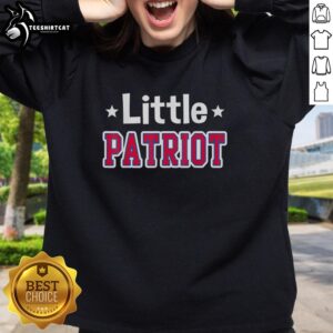 Adorable Top Little Patriot cute star shape sweatshirt for kids, perfect for patriotic celebrations and everyday wear.