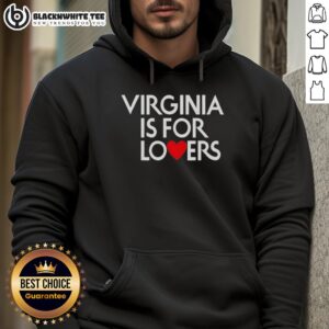Alt Text: Heart-shaped hoodie design celebrating Nice, Virginia is for lovers, perfect for cozy romantic outings.