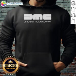 Stylish Delorean Motor Company hoodie featuring a sleek design and logo, perfect for fans of classic cars.