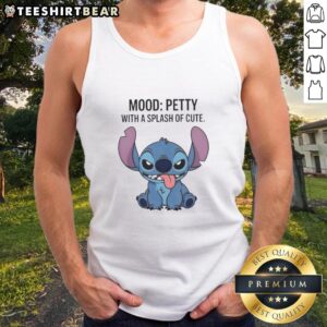 Alt Text: Trendy Good Stitch Mood Petty tank top with a cute design, perfect for casual summer outfits and stylish layering.
