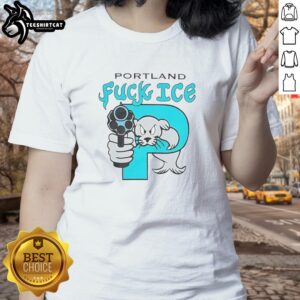Good Portland Fuck Ice Ladies Tee featuring bold graphic design on a stylish t-shirt for casual wear.