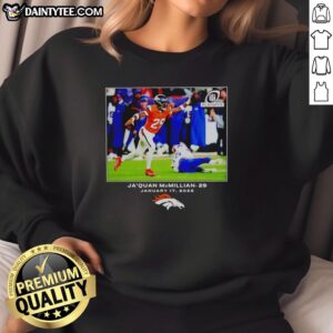 Top Jaquan McMillian Denver Broncos Football 2026 NFL Sweatshirt showcasing team colors and logo, perfect for fans.