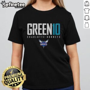 Top Josh Green 10 Charlotte Hornets Elite Ladies Tee showcasing vibrant design and team spirit for female fans.