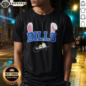Awesome Buffalo Bills X Snoopy Happy Easter T-Shirt featuring vibrant graphics of Snoopy celebrating Easter with Bills logo.