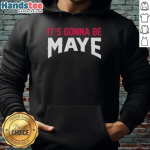 Stylish New England Patriots hoodie featuring 'Nice Drake Maye It's Gonna Be May' design, perfect for football fans.