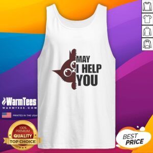 Nice Cat May I Help You tank top featuring a playful cat design, perfect for cat lovers and casual wear.