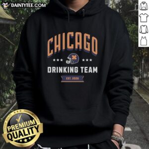 Awesome Chicago Drinking Team Est 2026 Helmet Hoodie in vibrant colors, perfect for fans and cozy gatherings.