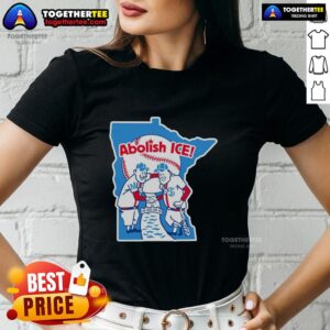 Stylish Top Abolish ICE Twins Ladies Tee featuring bold graphic design and comfortable fit for activism and everyday wear.