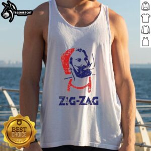 Official Zig Zag Rolling Papers vintage tank top featuring a classic design, perfect for cannabis enthusiasts.