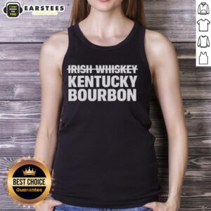 Stylish tank top featuring 'Awesome Irish Whiskey Kentucky Bourbon' text, perfect for whiskey lovers and casual wear.