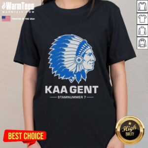 Original KAA Gent FC logo on a stylish ladies tee, perfect for fans of the soccer club and casual wear.