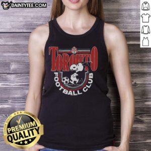Alt Text: Official Peanuts Snoopy X Toronto FC tank top featuring vibrant graphics and a sporty design for fans.
