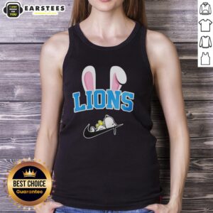 Awesome Detroit Lions x Snoopy Happy Easter tank top featuring vibrant graphics and festive design for fans.