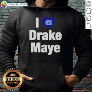 Alt Text: Nice I Love Drake Maye UNC Football Hoodie featuring vibrant colors and a stylish design for fans.
