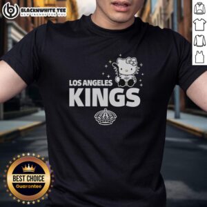 Alt Text: Nice Hello Kitty and LA Kings T-Shirt featuring a playful design, perfect for fans of both Hello Kitty and hockey.
