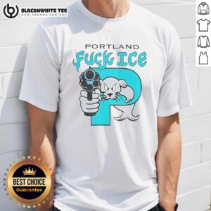 Top Portland Fuck Ice T-Shirt featuring bold graphic design, perfect for casual wear and expressing local pride.