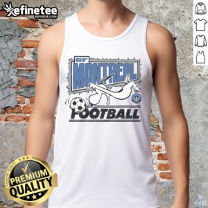 Alt Text: Good Peanuts Snoopy X CF Montreal tank top featuring a playful Snoopy design, perfect for fans and casual wear.