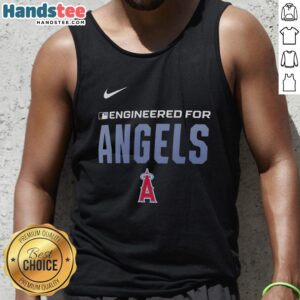 Nice Engineered for Los Angeles Angels MLB Logo Tank Top featuring vibrant team colors and stylish design for fans.
