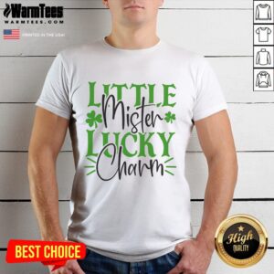 Pretty Little Mister Lucky Charm T-Shirt featuring a playful design, perfect for stylish kids and lucky charm enthusiasts.