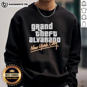 Nice Grand Theft Alvarado New York City sweatshirt featuring vibrant graphics and a cozy design perfect for urban style.