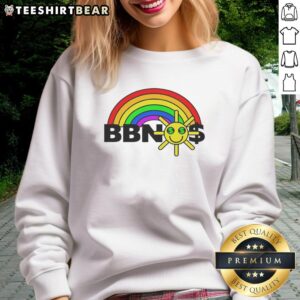 Premium Bbnos Rainbow Graphic Sweatshirt featuring a vibrant, multicolored design on a cozy, stylish fabric.