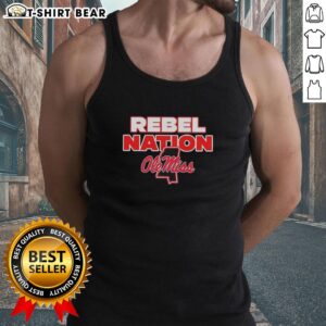 Hot Ole Miss Rebel Nations Mississippi Outline Tank Top featuring stylish design for passionate Ole Miss fans.