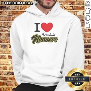 Funny I Love Wichita Honkers hoodie displayed on a mannequin, showcasing vibrant colors and playful design.