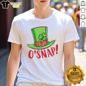Pretty O'Snap St Patrick's Day leprechaun hat and shamrock t-shirt design featuring vibrant green colors and festive graphics.