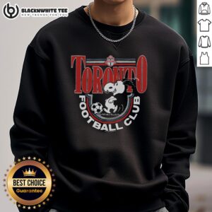 Good Peanuts Snoopy X Toronto FC sweatshirt featuring a stylish design for fans of soccer and classic cartoons.