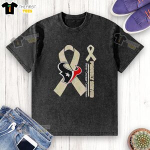 Top Houston Texans proudly served honor courage commitment washed t-shirt featuring team colors and logo.