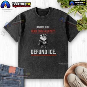 Original Pig Police Ice Justice t-shirt featuring Renee Nice and Alex Pretti, advocating to defund ICE, casual style.