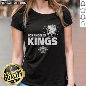 Alt Text: Good The Hello Kitty and LA Kings ladies tee featuring a stylish design perfect for fans and casual wear.