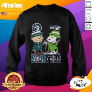 Good Seattle Washington And Seattle Seahawks Charlie Brown And Snoopy T-Shirt - Image 5