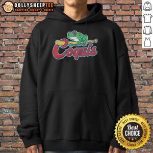 Original Frog Coquis baseball hoodie featuring a vibrant frog design, perfect for casual wear and sports enthusiasts.