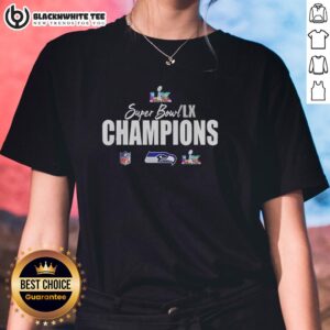 Alt Text: Good Seattle Seahawks Super Bowl LX Champions 2026 NFL logo ladies tee showcasing team spirit and style.