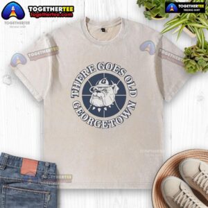 Nice Georgetown basketball washed t-shirt featuring a vintage design, perfect for fans of old Georgetown basketball.