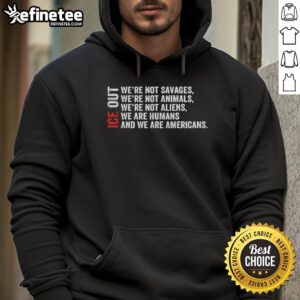 Premium Bad Bunny hoodie featuring 'We Are Not Savages, We Are Humans' quote, perfect for fans of stylish streetwear.