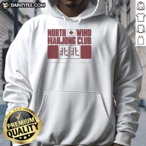 Good North Wind Mahjong Club Toronto Canada hoodie featuring a stylish design for fans of the game.