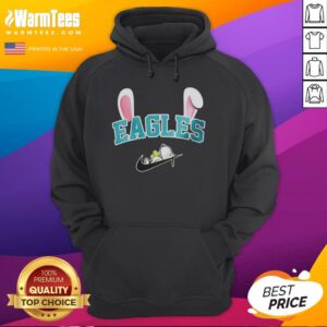 Official Philadelphia Eagles X Snoopy Happy Easter Hoodie featuring vibrant colors and playful designs for fans.