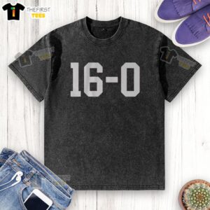 Alt Text: Pretty Indiana Football 16-0 2025 CFP National Champions washed t-shirt featuring team colors and logo.