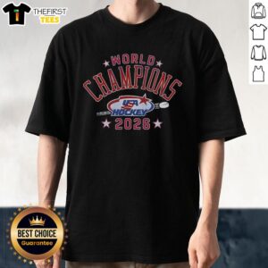 Top USA Hockey 2026 World Champions T-Shirt featuring bold graphics celebrating the championship team.