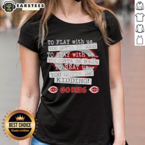 Nice Go Cincinnati Reds Tee for ladies, showcasing team spirit and style for passionate fans.