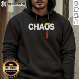 Nice Kings of Chaos Trump Hoodie featuring bold graphics and vibrant colors, perfect for casual wear and fans.