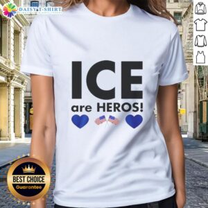 Top ICE Are Heroes flag ladies tee featuring a stylish design, celebrating empowerment and patriotism for women.