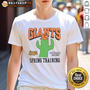 Alt Text: Top San Francisco Giants Cactus League T-Shirt featuring team colors and logo, perfect for spring training fans.