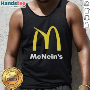 Original McNeins x McDonald's logo parody tank top design featuring a playful twist on the iconic fast-food brand logo.